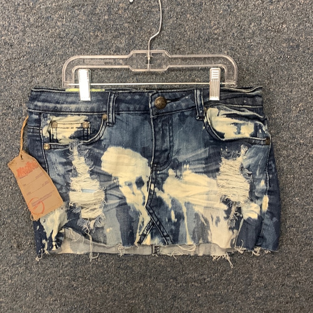 🍦WOMENS Machine Blue Denim Skirt